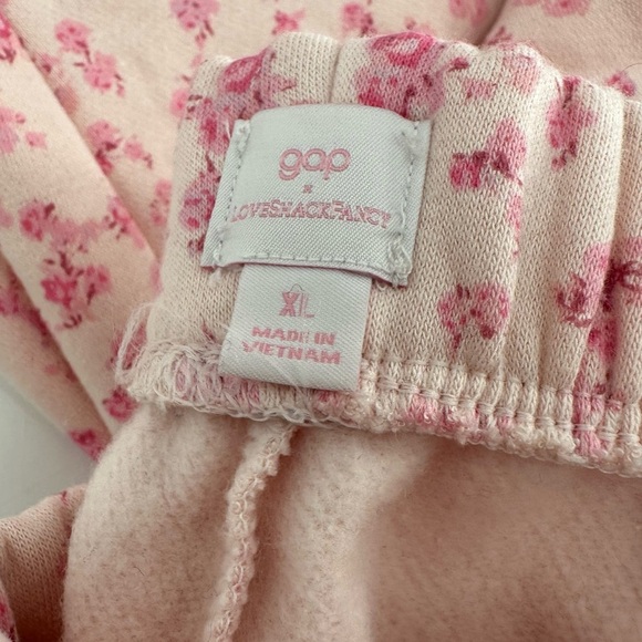 Gap x LoveShackFancy pink floral Sweatpants joggers Women’s XL - Picture 3 of 6